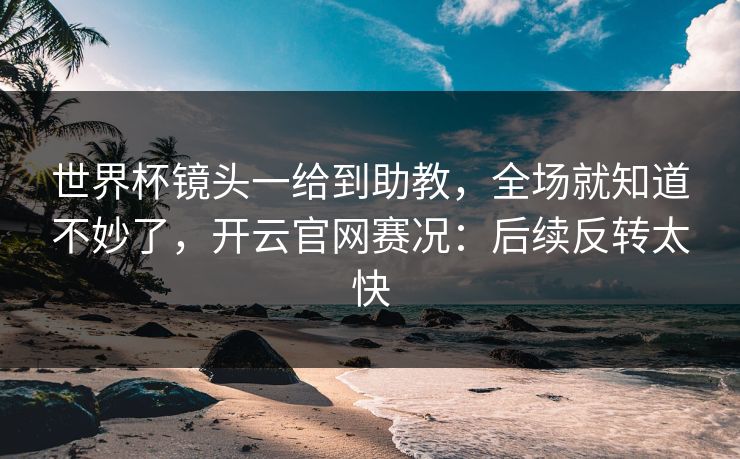 世界杯镜头一给到助教，全场就知道不妙了，开云官网赛况：后续反转太快