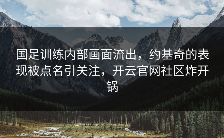 国足训练内部画面流出，约基奇的表现被点名引关注，开云官网社区炸开锅